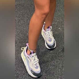 Nike Women's Sneakers in Purple, Cream, and Gray